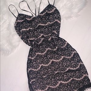 Black lace dress
